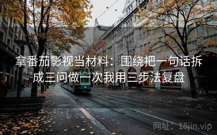 拿番茄影视当材料：围绕把一句话拆成三问做一次我用三步法复盘